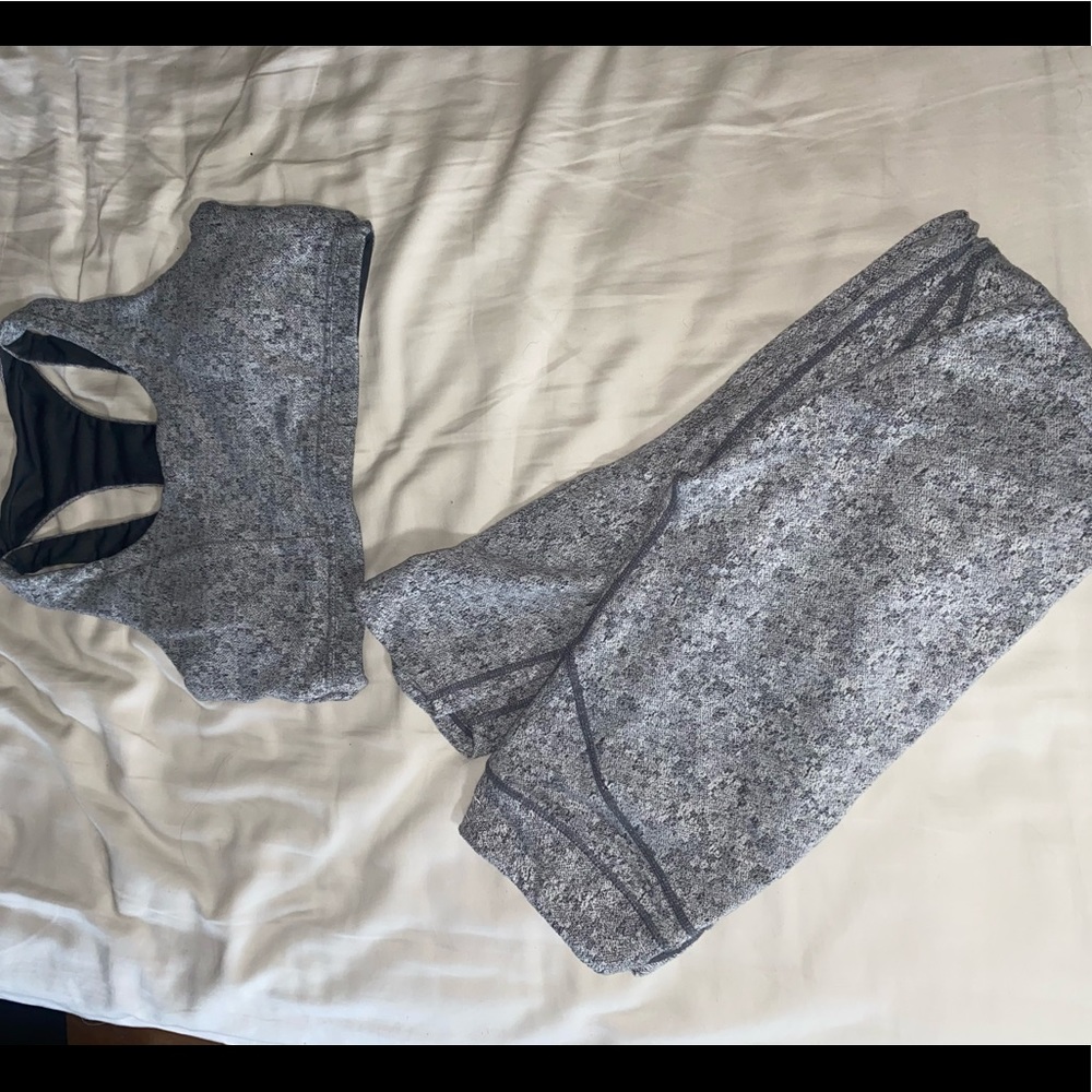Gymshark fleur charcoal marl set